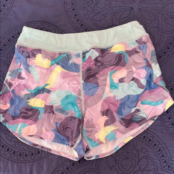 Short De Running Athleta Femme - Taille S - Multicolore - Léger Avec Poches (Occasion)
